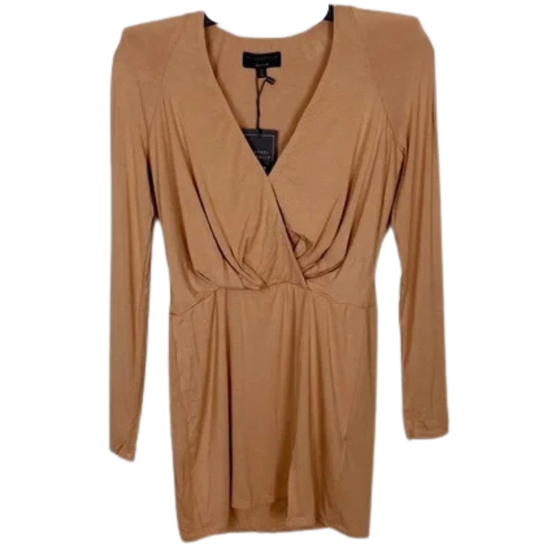 Michael Costello Katie Mini Dress in Tan NWT Size Medium