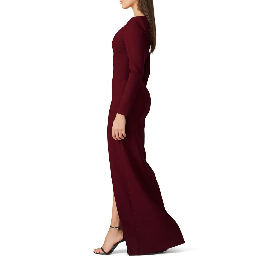 LIKELY Rhubarb Leandra Gown in Maroon EUC Size 14