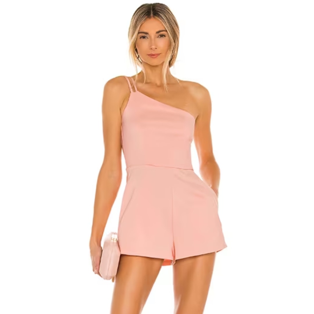 superdown Ramona Double Strap Romper in Light Pink NWT SIze Small