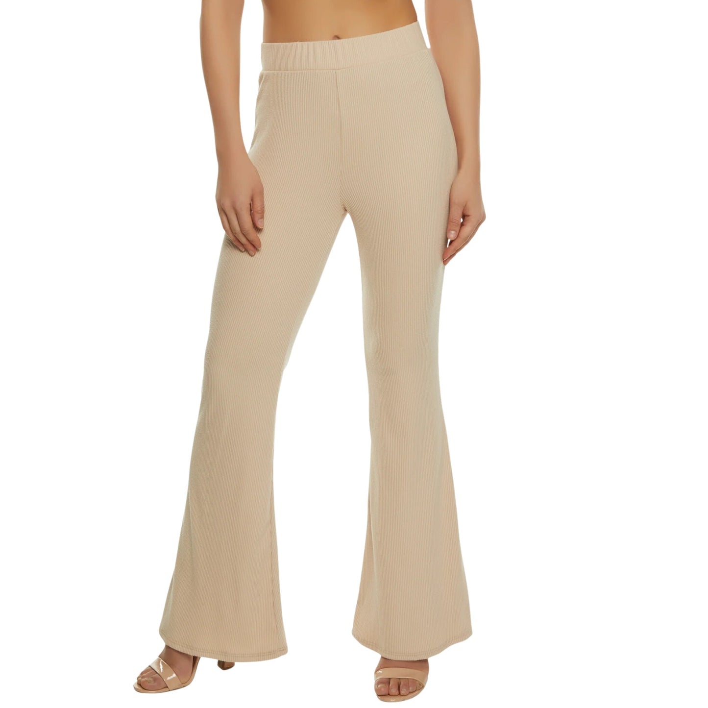 Danielle Bernstein Variegated Rib Pant in Cream NWT Size XS