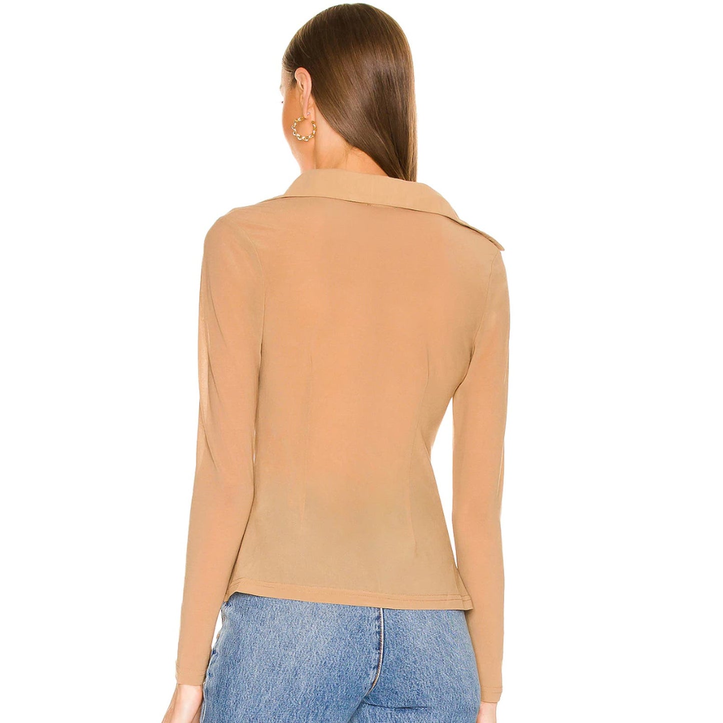 Superdown Deja Twist Front Top in Tan NWT Size Small