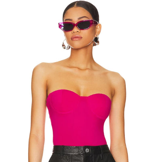 superdown Stef Bustier Bodysuit in Pink NWT Size XXS