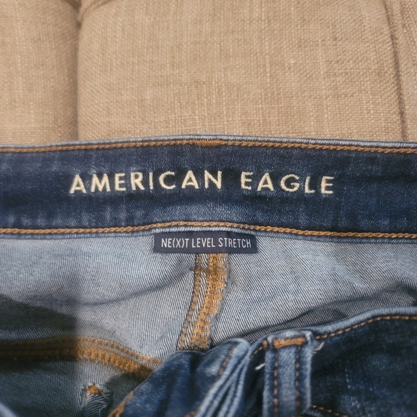 American Eagle Ne(x)t Level Hi-rise shortie Dark Wash Size 10