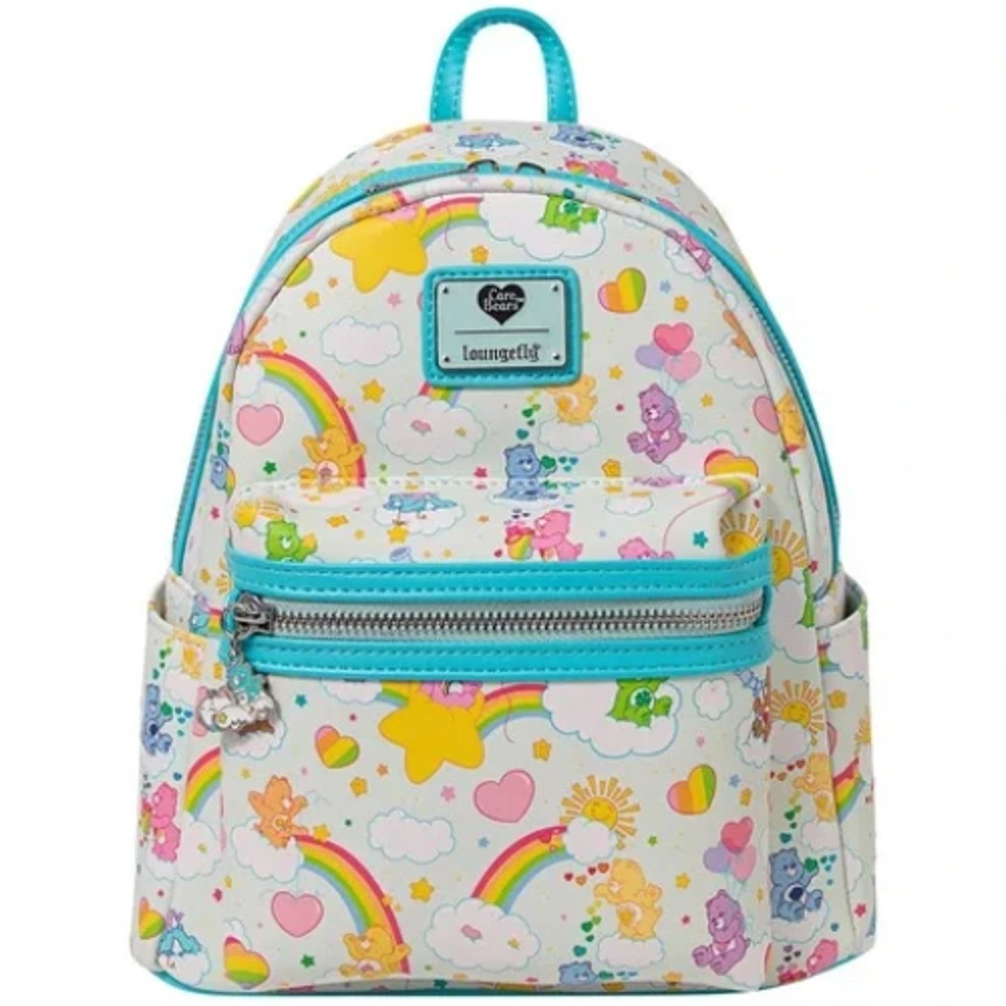 Loungefly Care Bears Mini Backpack AOP Rainbow NEW
