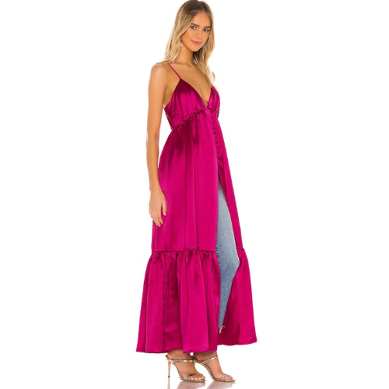 Lovers and Friends Dawson Maxi Top in Magenta NWT Size Small