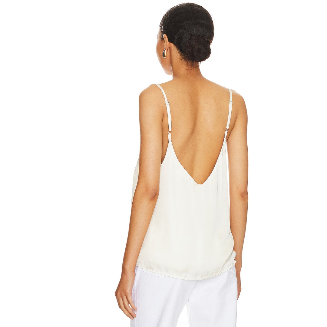 Bella Dahl V Neck Cami in Ivory White Size Small