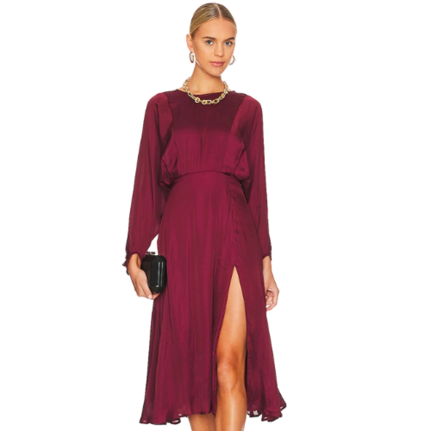 ASTR the Label Marin Dress in Wine NWT Size M