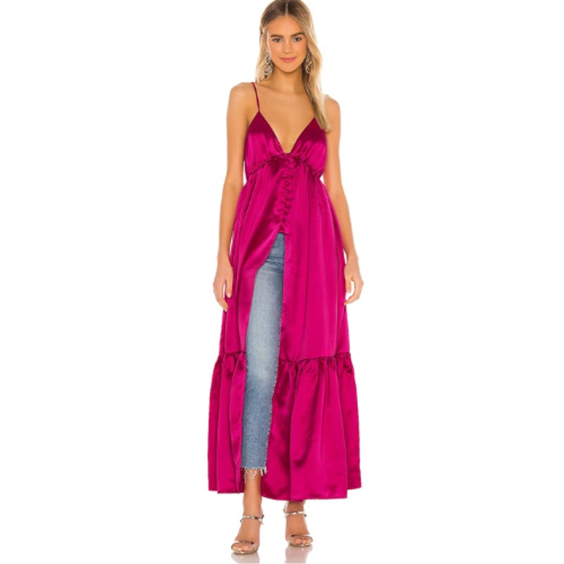Lovers and Friends Dawson Maxi Top in Magenta NWT Size Small