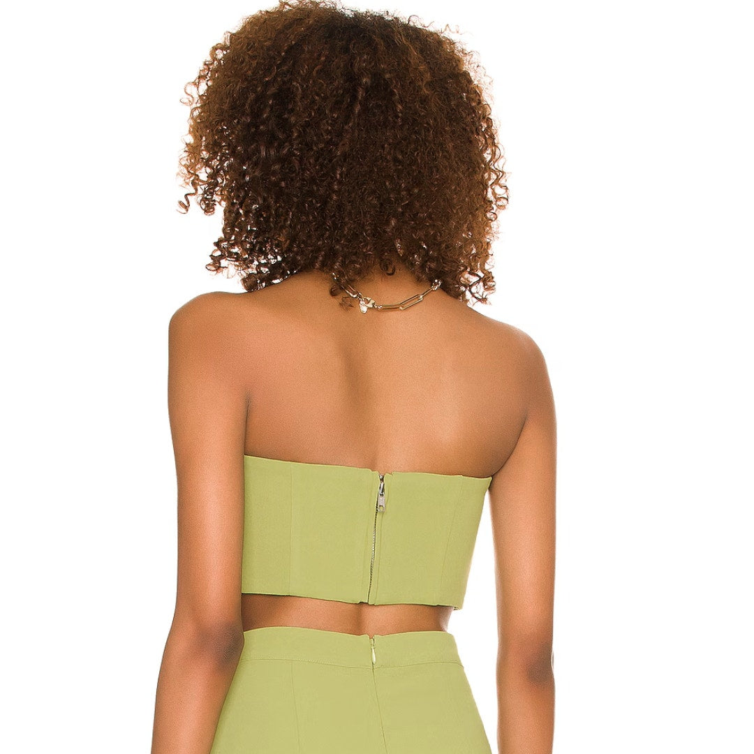 NBD Topaz Bandeau Top in Olive NWT Size Small