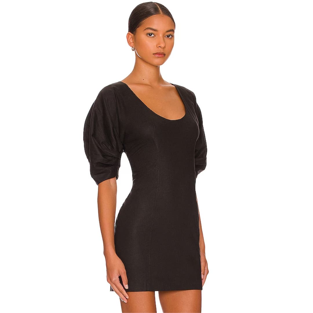 L'Academie Ottilie Mini Dress in Black NWT Size Large