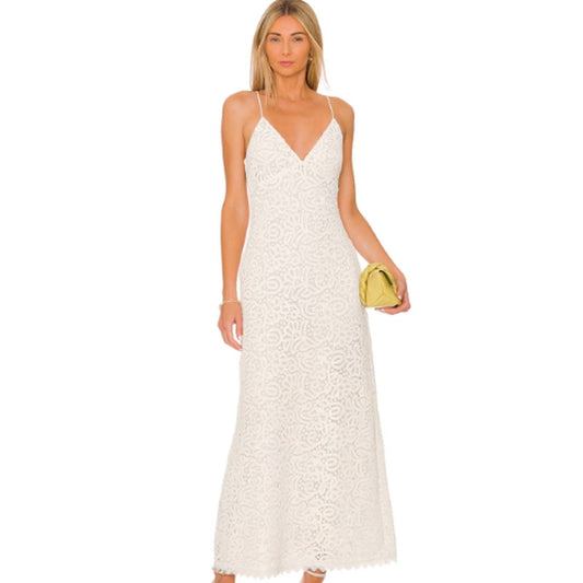 House of Harlow 1960 x REVOLVE Luisia Maxi Dress in Ivory NWT Size Small