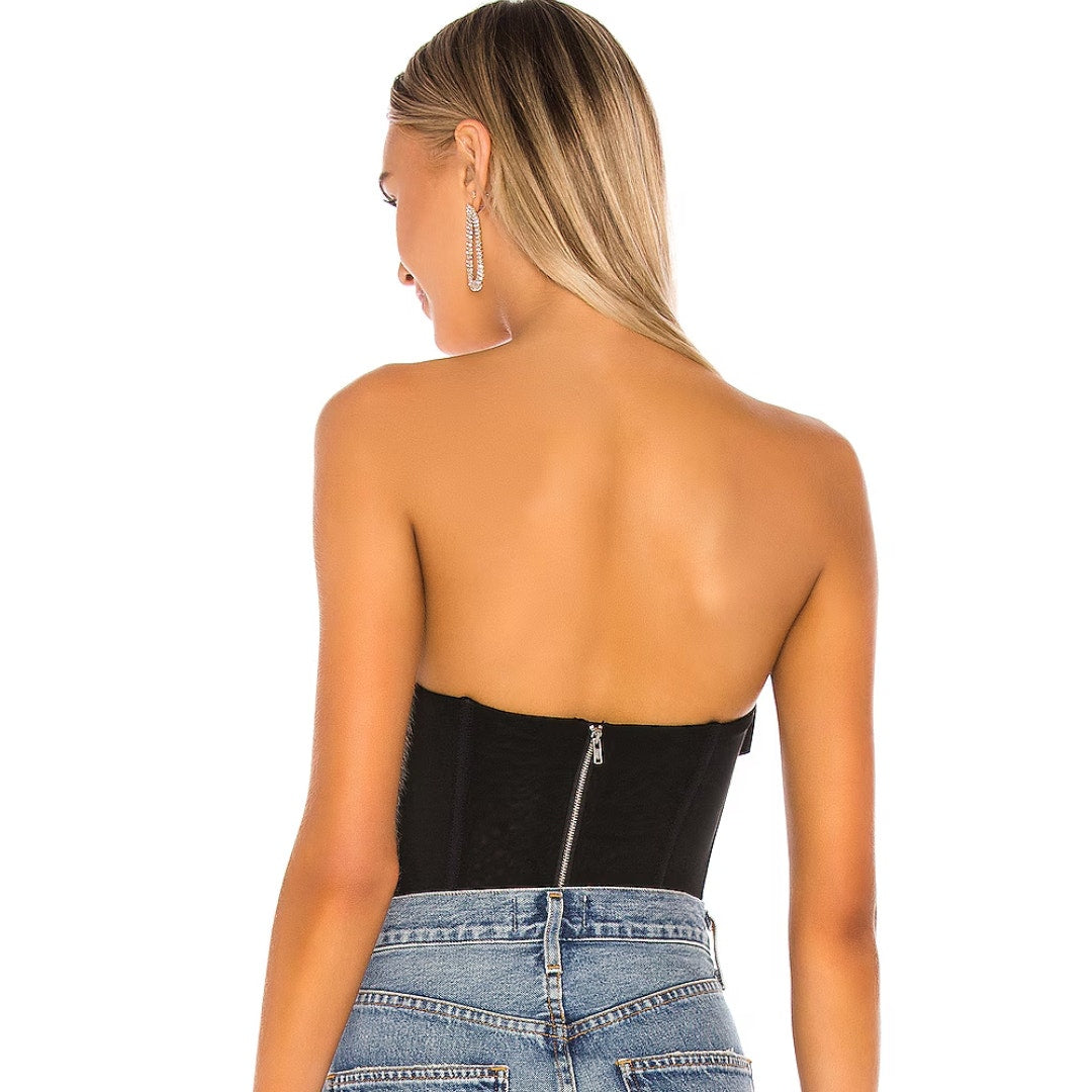 NBD Hailee Bustier Top in Black NWT Size Small