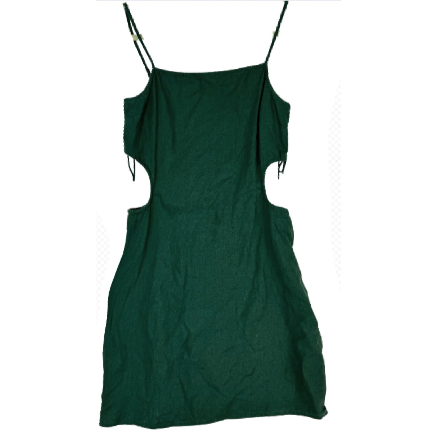 Aerie Green Side Cut Out Mini Dress in Evergreen Size Medium