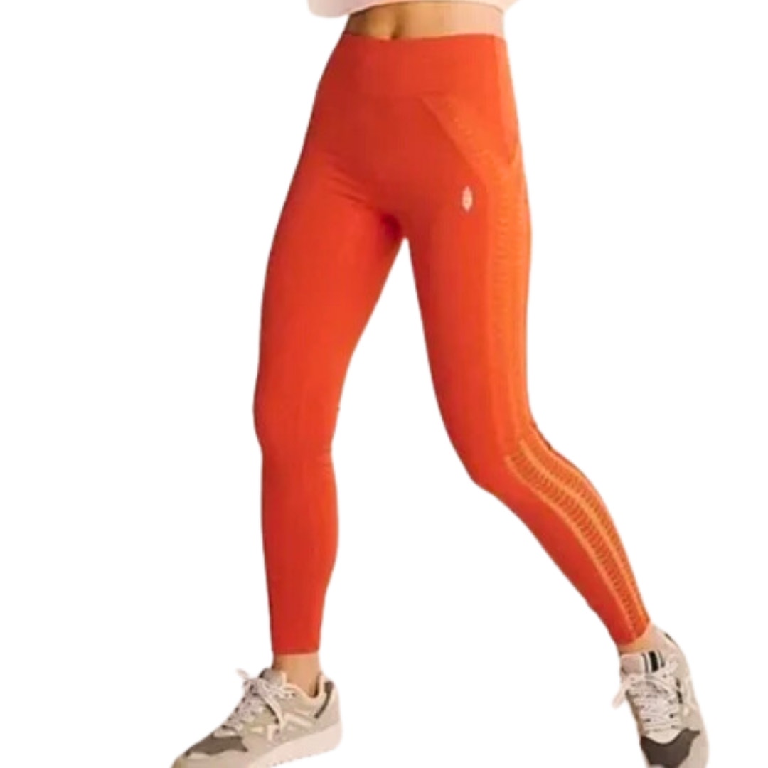 Free People Desert Renegade Leggings In Mandarin Red NWT Size Large