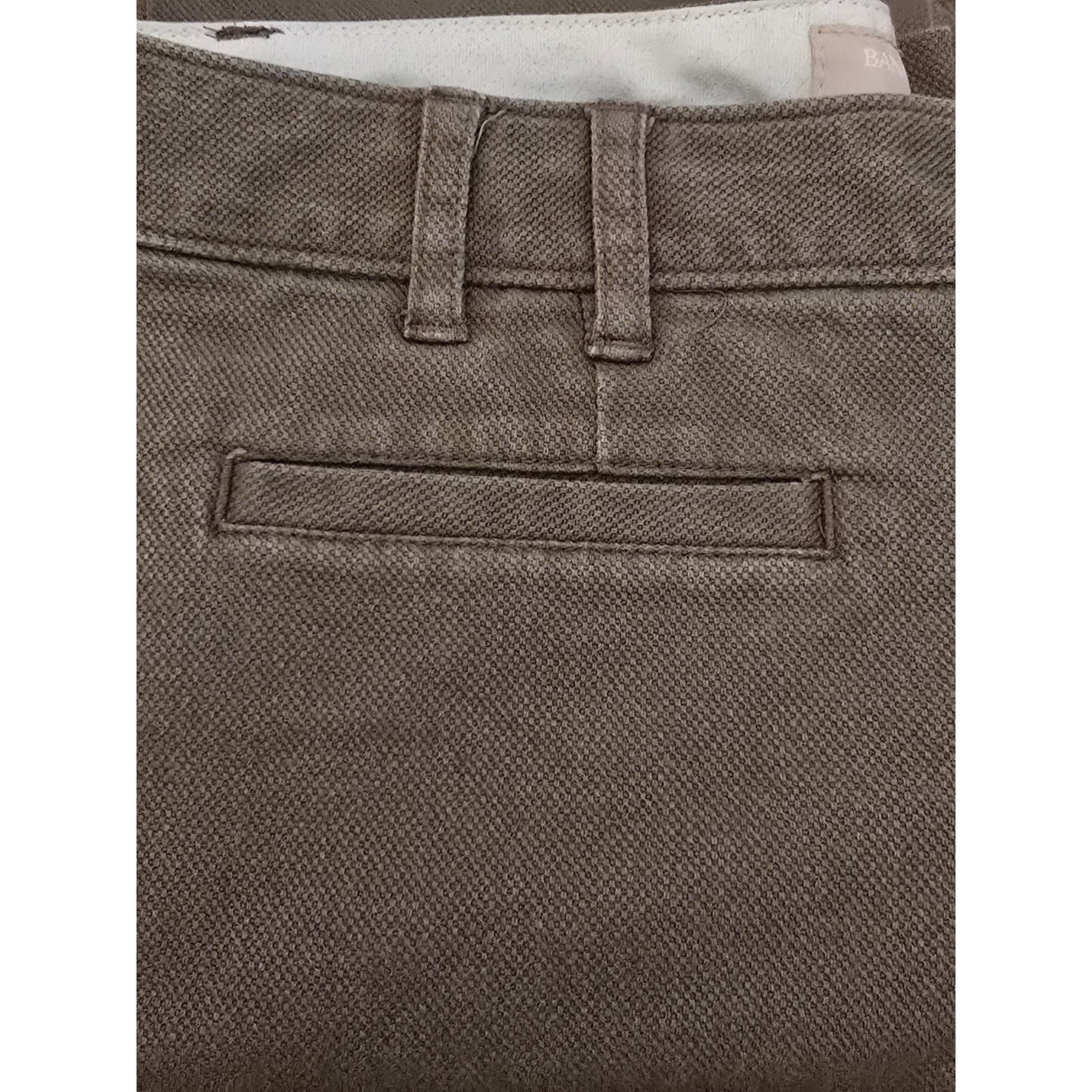 Banana Republic The Martin Fit Chambray Cropped Pant in Spiced Olive 4