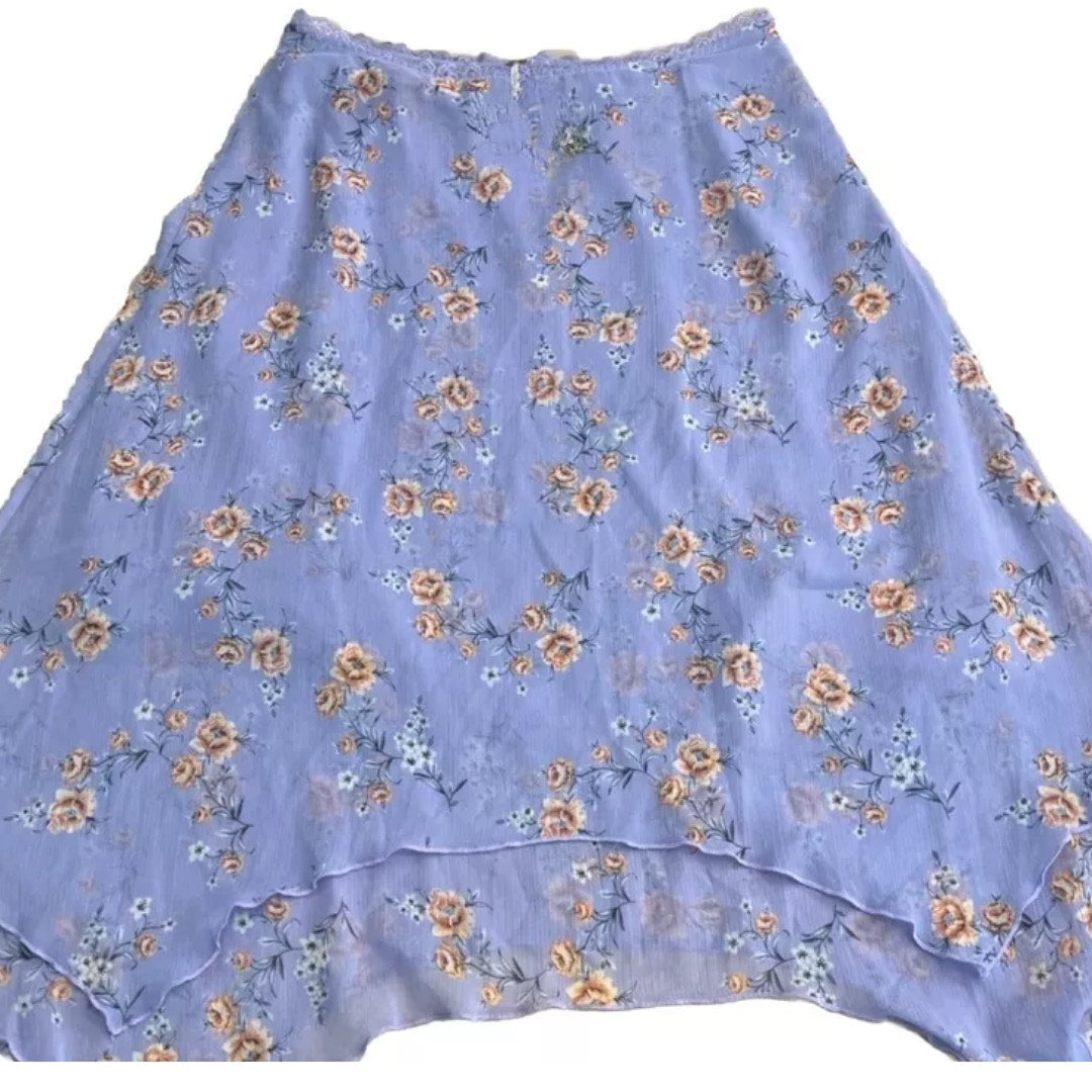 Free People Garden Party Skirt in Purple Floral Size Small