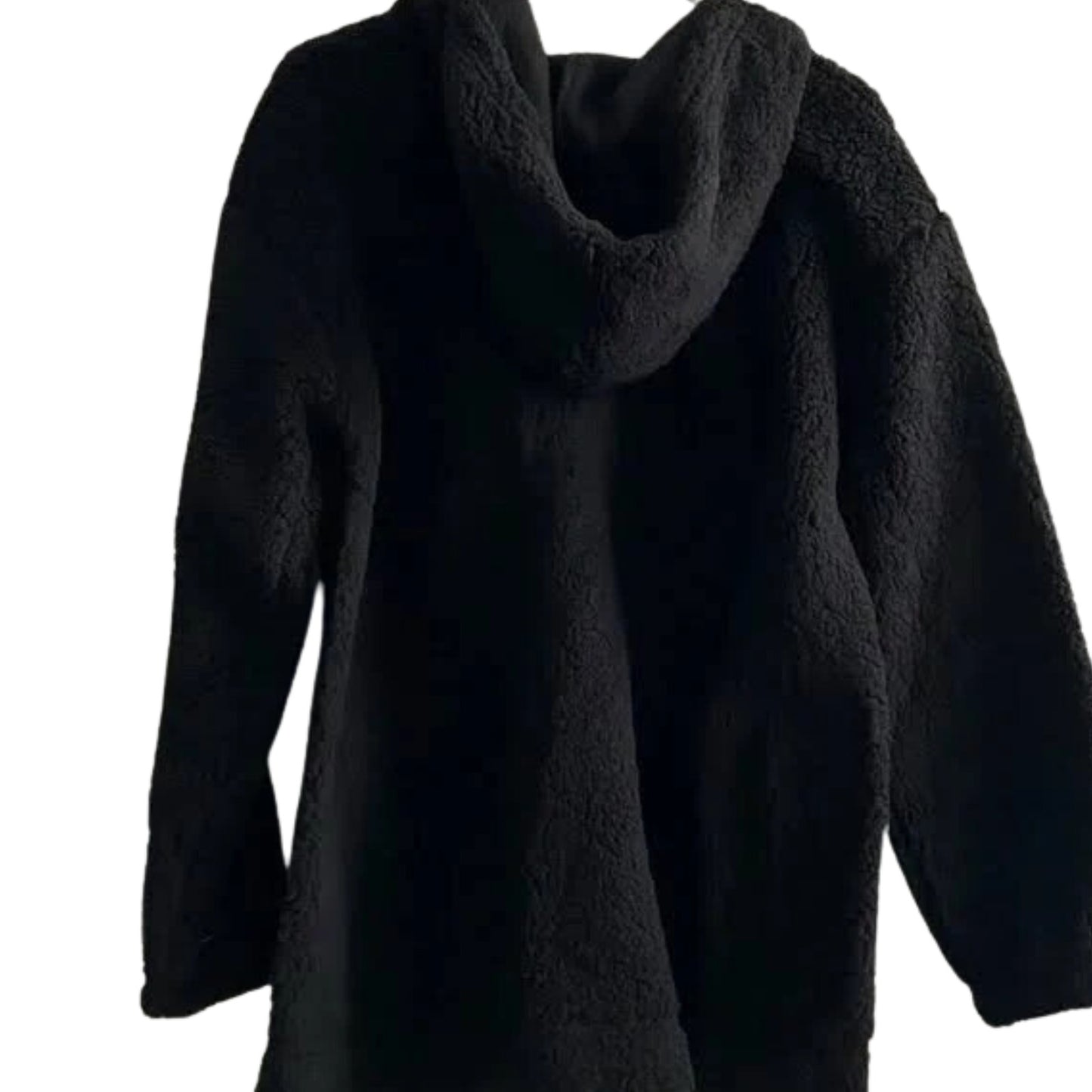 Koolaburra by UGG Brushed Back Sherpa Hoodie in Black NWT Size L