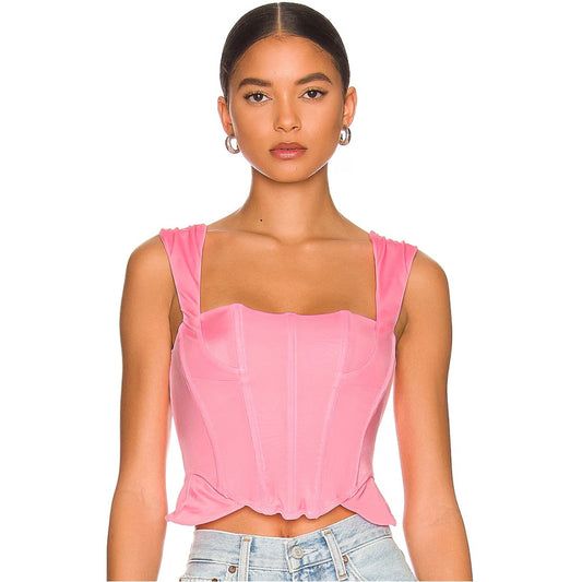 HAH Knock Out Corset Top in Rose Quartz Size Large