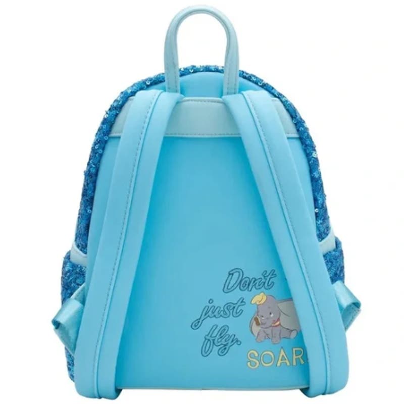 Loungefly Disney Dumbo Sequin Baby Blue Mini Backpack New With Tags