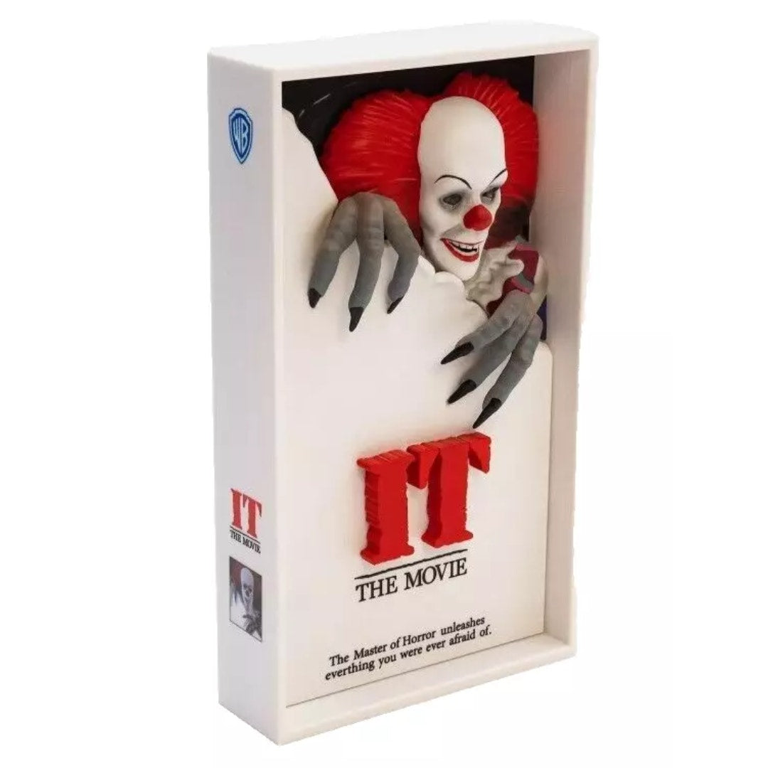 3DEEP by CultureFly PENNYWISE IT The Movie VHS Sculpted 3D Shelf Art