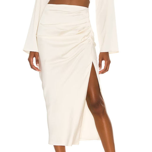 Lovers and Friends Gianne Midi Skirt in Ivory NWT Size Small