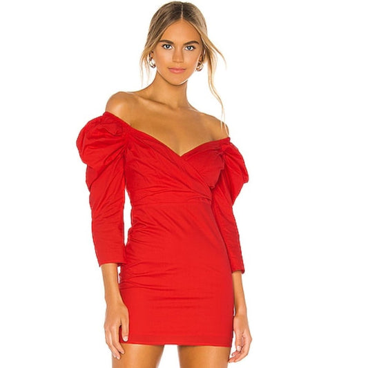 Lovers & Friends ISA Mini Dress in Cherry Red NWT Size Small