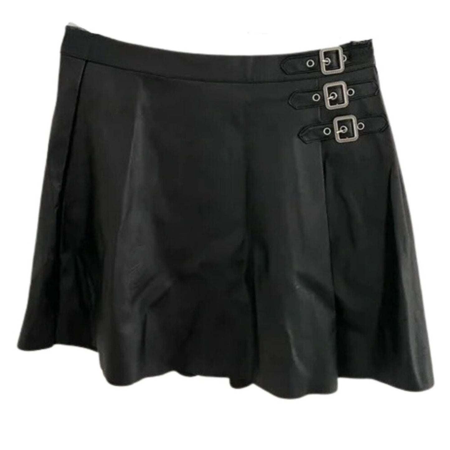 Superdown Jasmine Buckled Skirt in Black  Size Medium