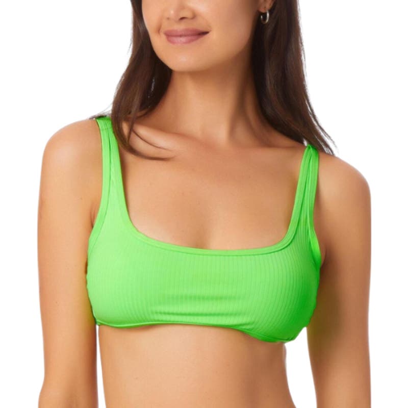 California Waves Juniors' Bralette Bikini Top in Neon Green NWT Size M