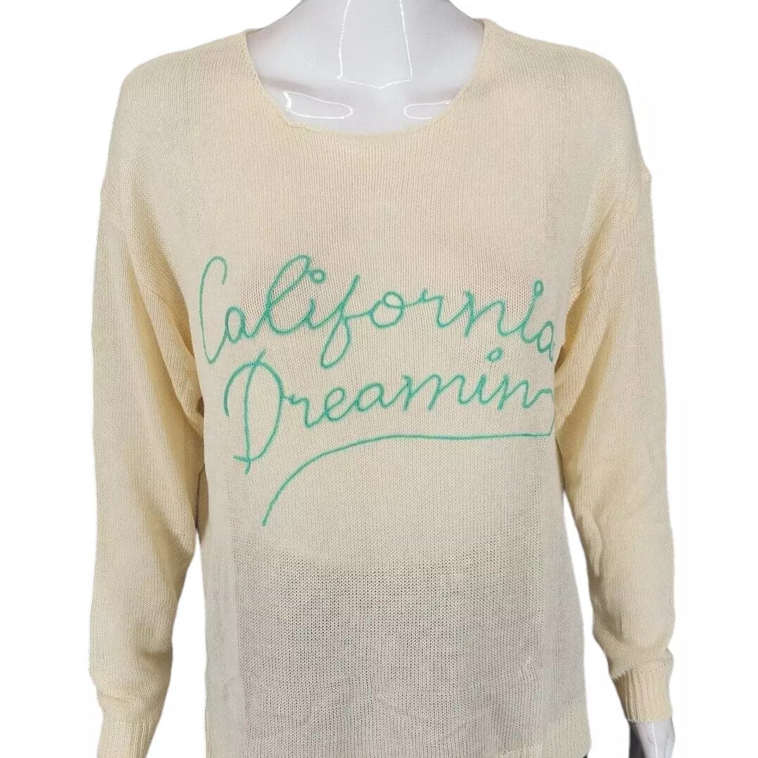 Laurie Felt Lightweight Sweater "California Dreaming" in Beige X-Large