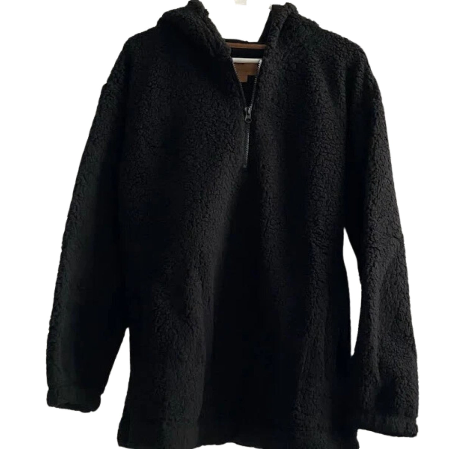 Koolaburra by UGG Brushed Back Sherpa Hoodie in Black NWT Size L