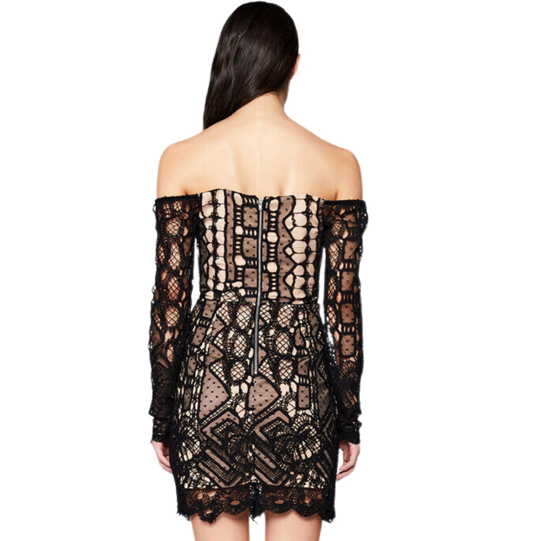 Bardot Zendaya Mini Lace Dress in Black NWT Size Small