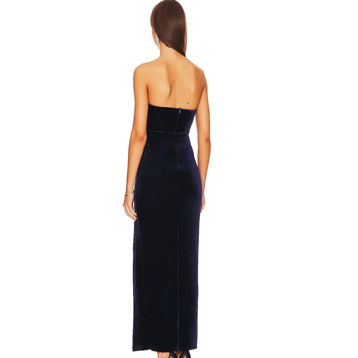 Superdown Ryleigh Strapless Maxi Dress in Midnight Blue NWOT Size Small