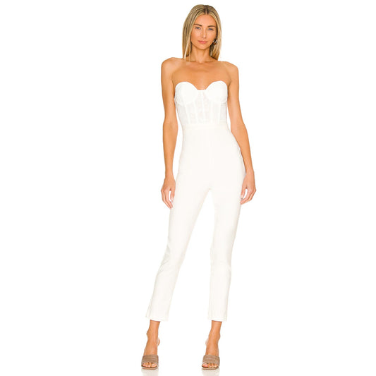 NBD Hastings Jumpsuit in Off White NWT Size Small