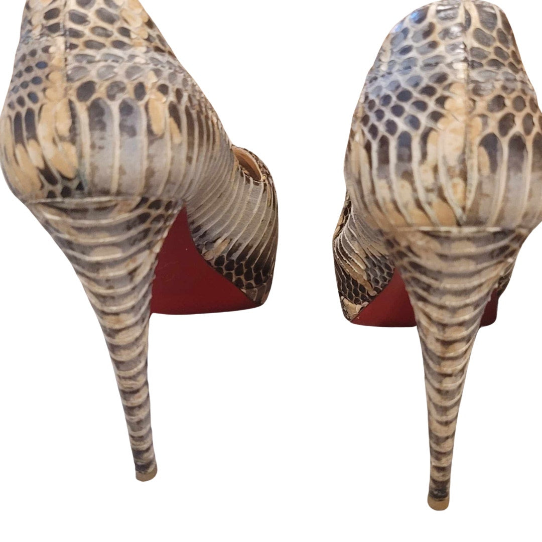 Christian Louboutin Authentic Python Pumps Size 37.5 / 7 US