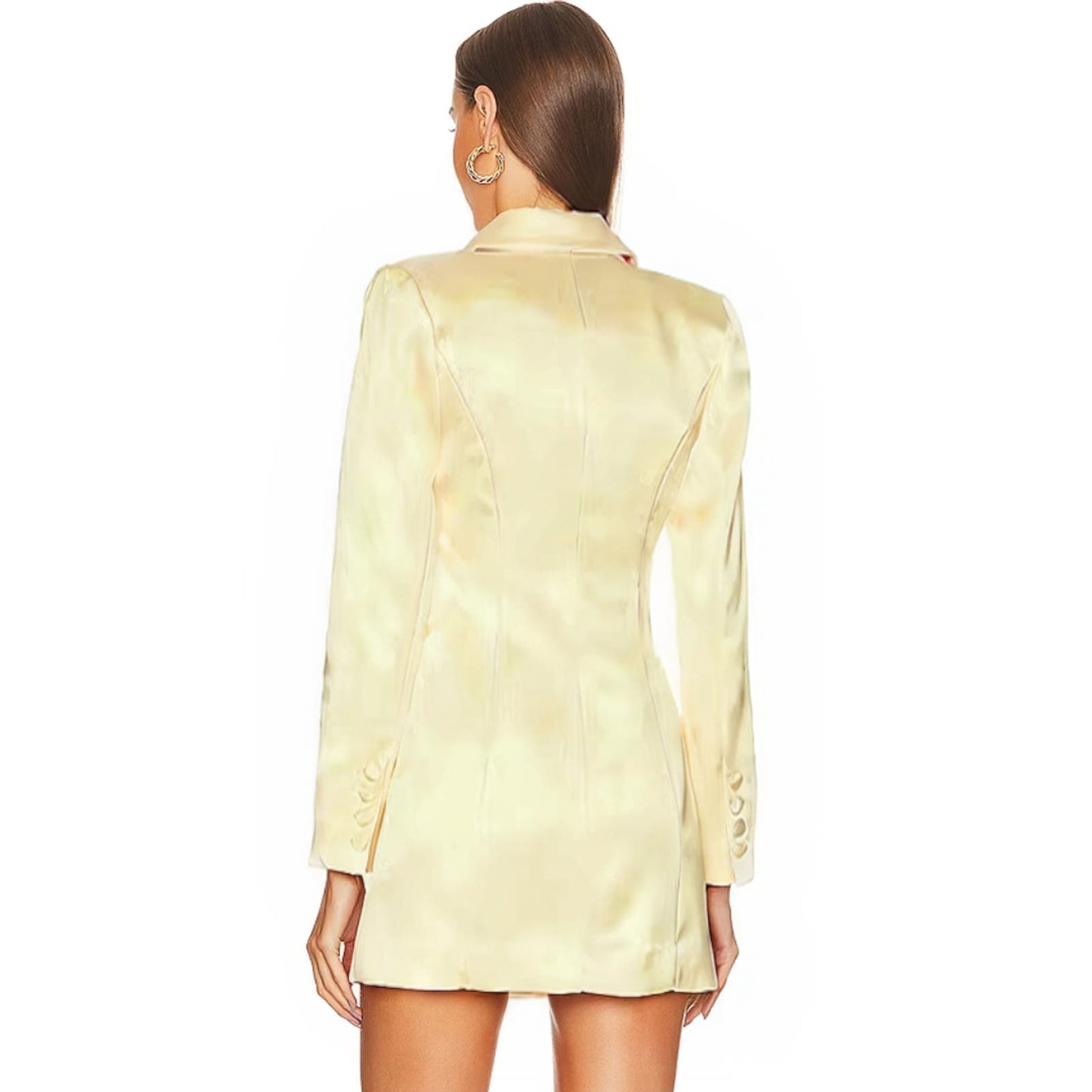 Michael Costello Telma Blazer Dress in Champagne NWOT Size Large