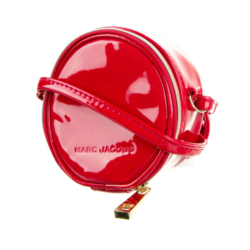 Marc Jacobs Red Patent Leather Canteen Bag NEW