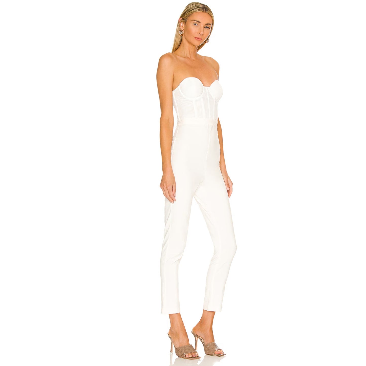 NBD Hastings Jumpsuit in Off White NWT Size Small