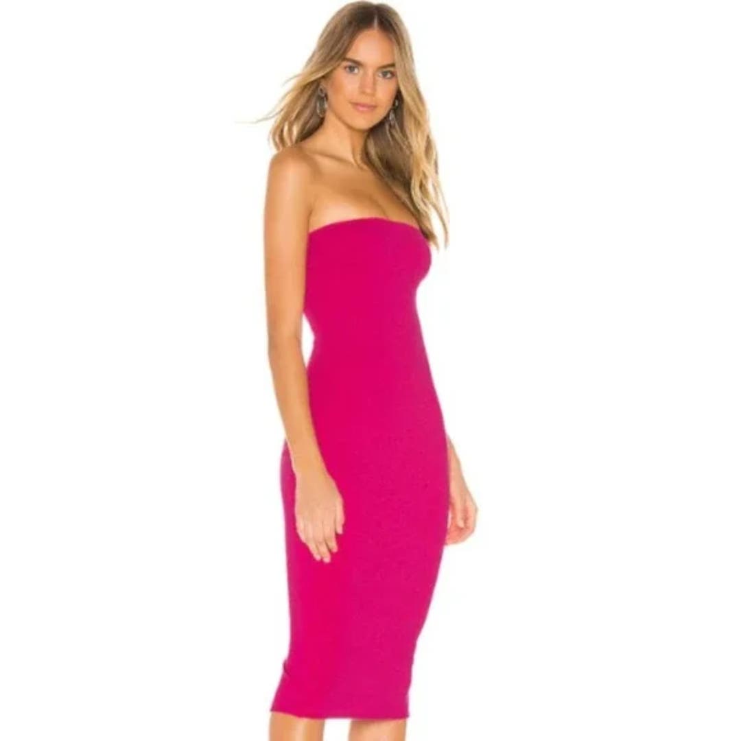 Superdown Lilian Strapless Dress in Pink NWT Size Small