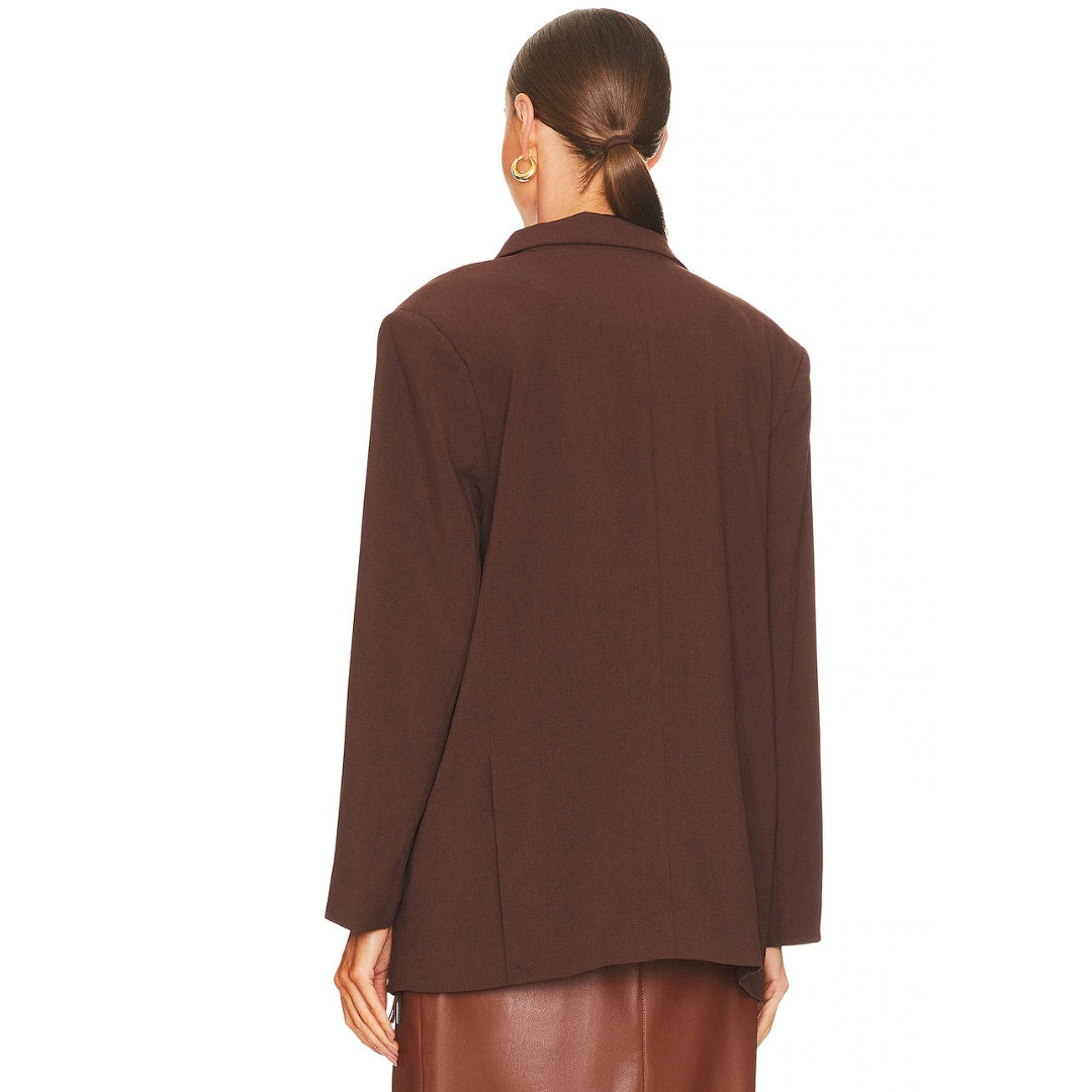 Bardot The Oversized Blazer in Chocolate EUC Size Small