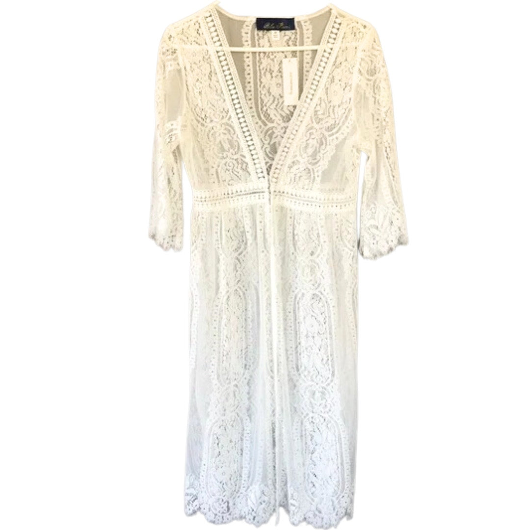 Blue Rain Francesca's Ivory Kimono Duster NWT Size Small