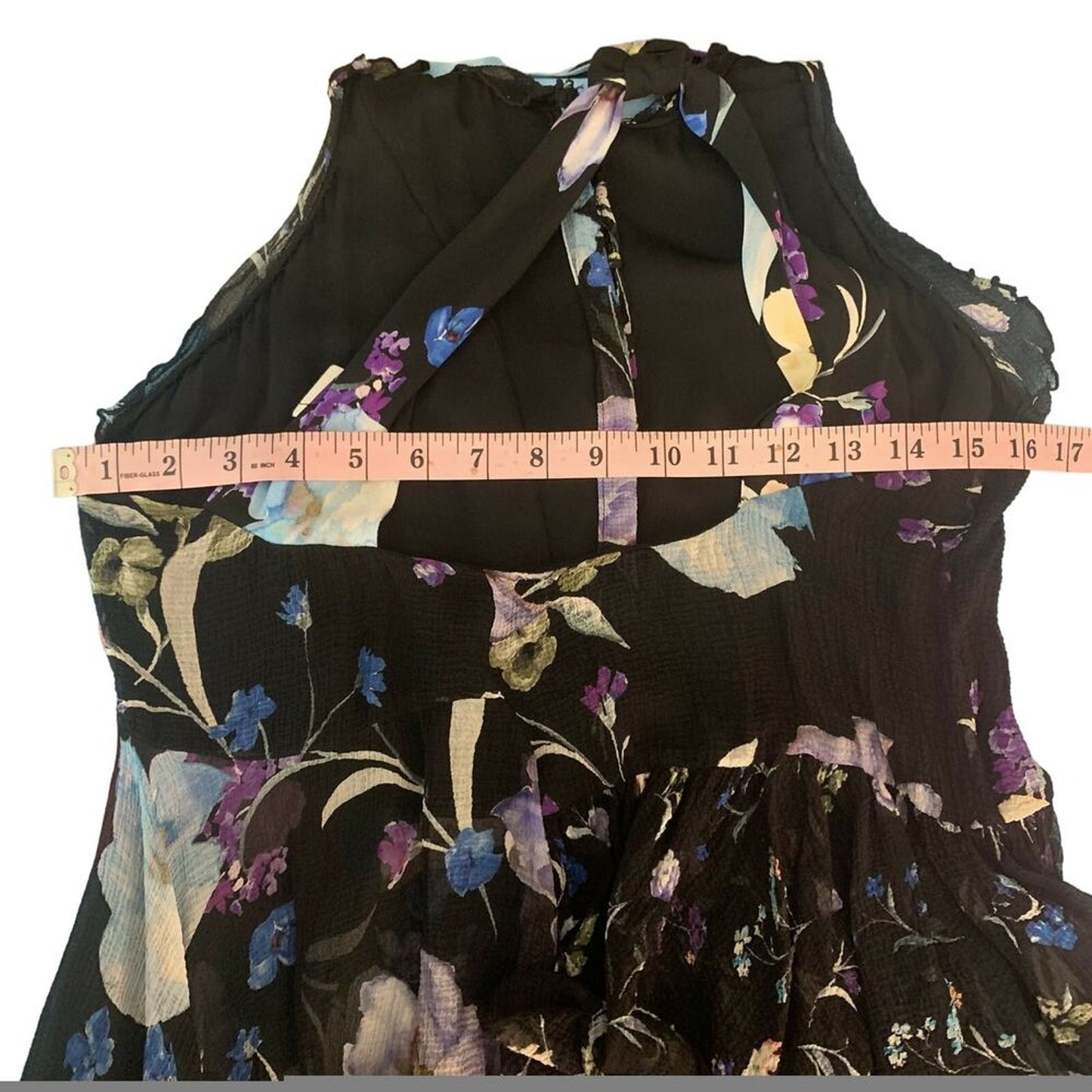 3.1 Phillip Lim Cutout Floral Print Silk  Blouse Tank Black Multi - 8