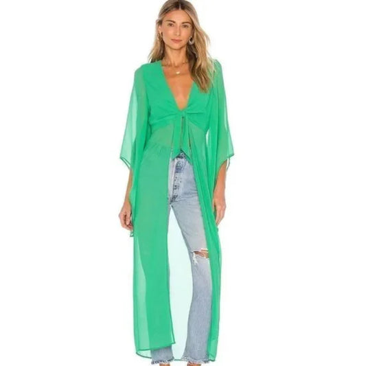 House of Harlow 1960 x REVOLVE Isa Maxi Blouse in Kelly Green Size XXS