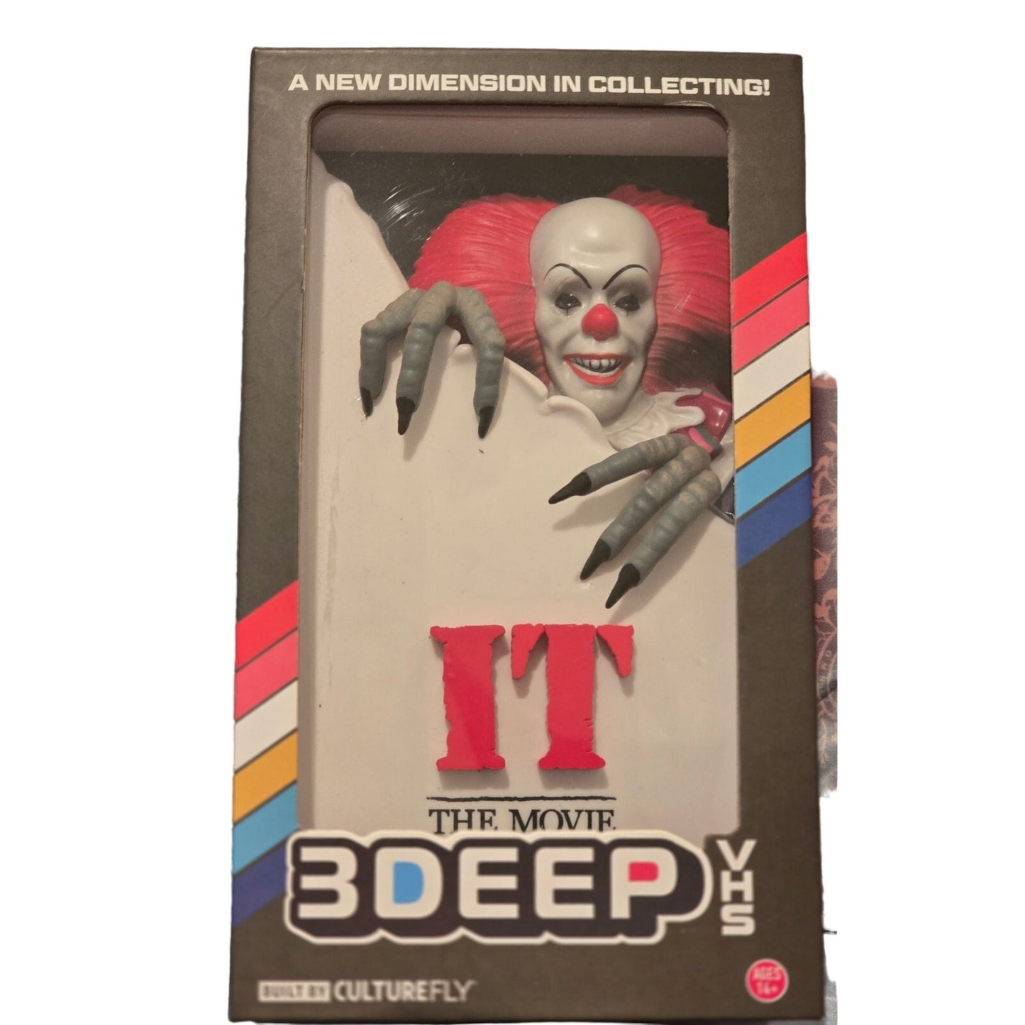 3DEEP by CultureFly PENNYWISE IT The Movie VHS Sculpted 3D Shelf Art