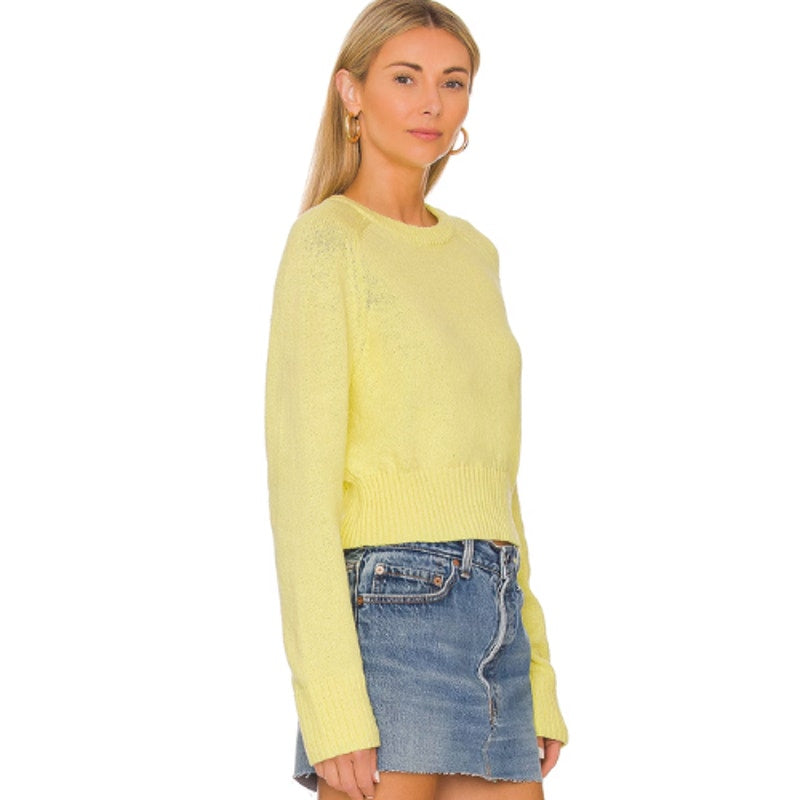 L'Academie Alcina Sweater in Citrus Yellow NWT Size Small