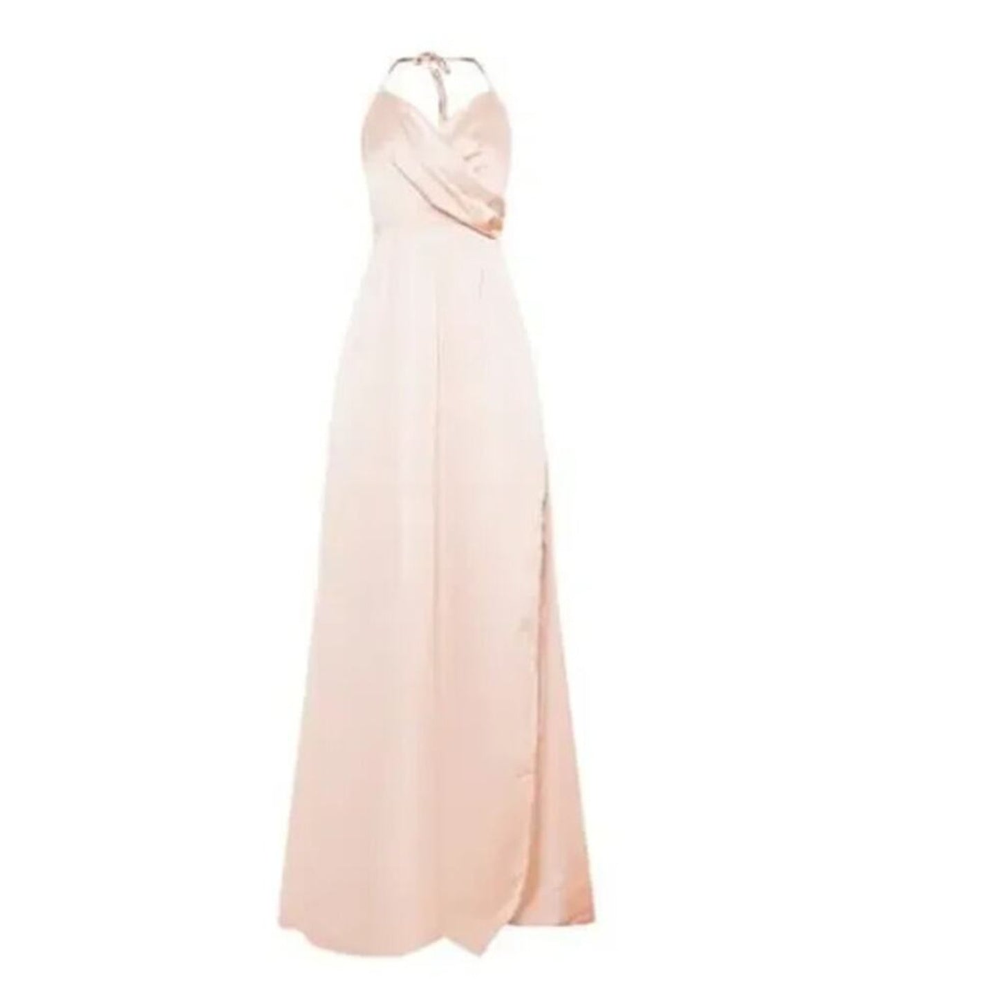 PrettyLittleThing Champagne High Slit Maxi / M NWOT