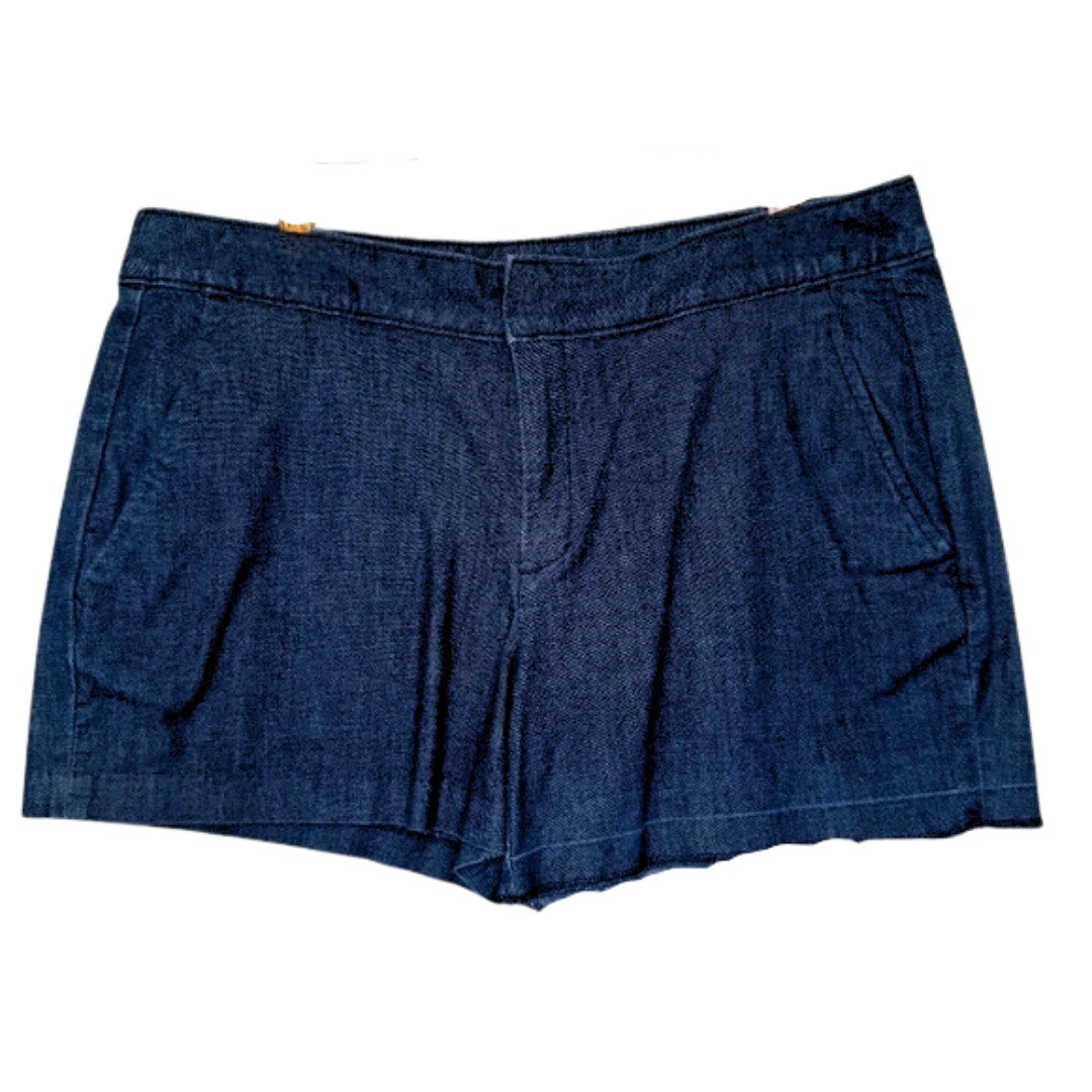 Banana Republic Women's Hampton Fit Dark Blue Chambray Shorts Size 27/4