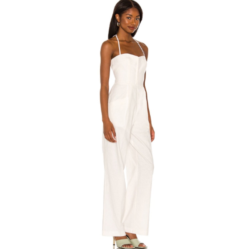 L'academie Gianna  Jumpsuit in Off White NWT Size Small