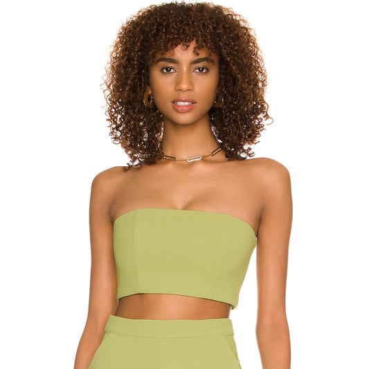 NBD Topaz Bandeau Top in Olive NWT Size Small