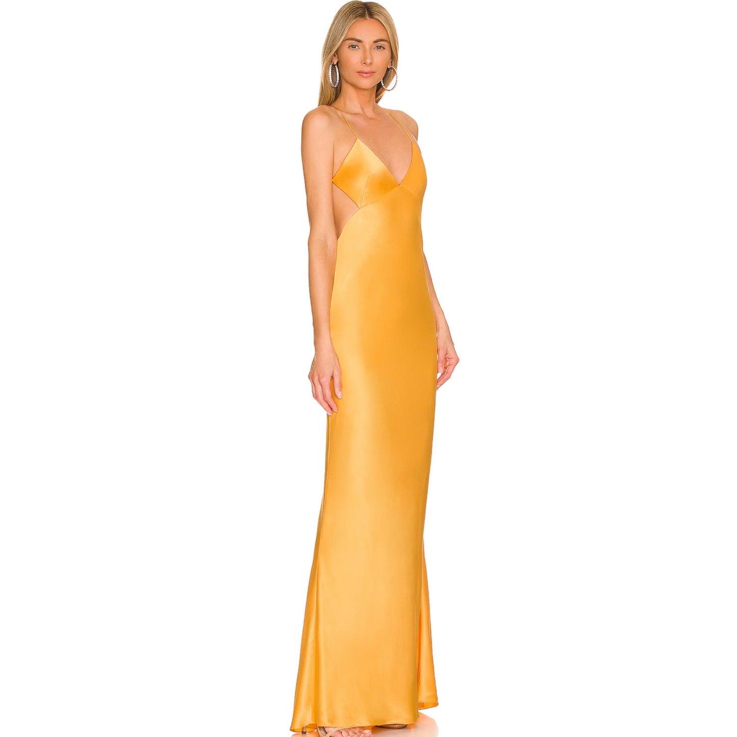 The Sei Cut Out Bias Gown in Yolk Excellent Condition Size 6