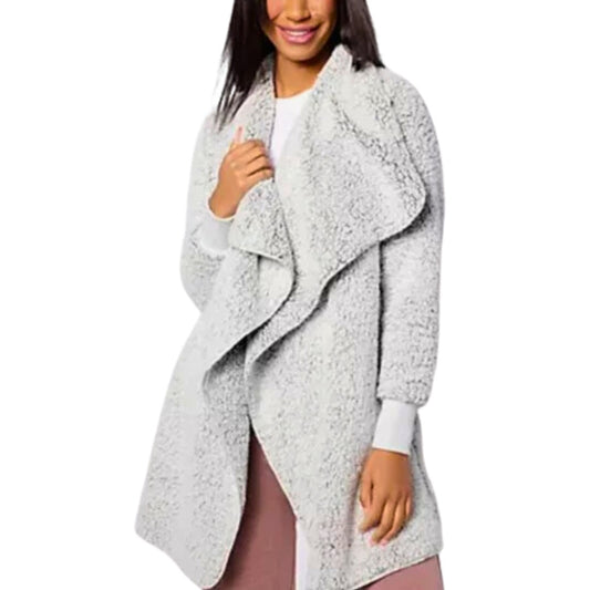 Bumblebella by Jill Martin Petite Sherpa Cascading Cardigan New Medium